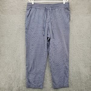 Gap Easy Pant Womens Size Large Blue White Stripe Pull On NWT